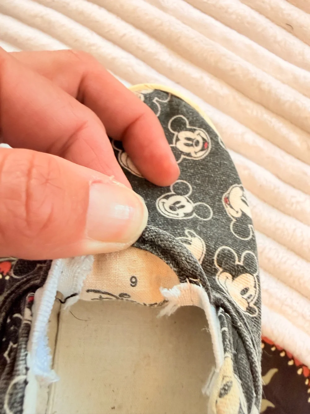 GAP Kids Mickey Mouse Navy, Gray & Red Flip Flops